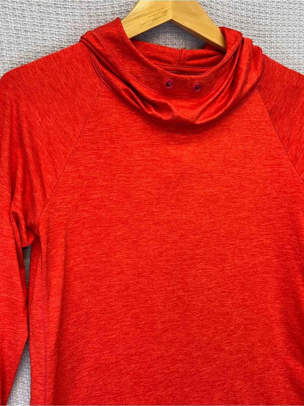 Athleta Women Size Small Hoodie Orange Pullover Sweatshirt Uptempo Top Stretch - Picture 3 of 10